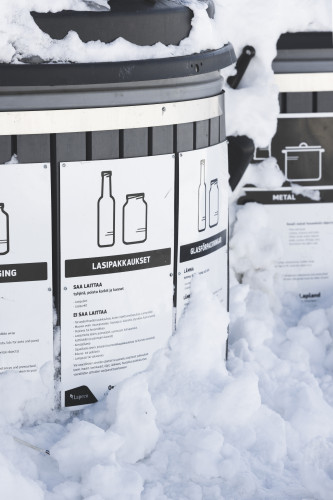 Kierratys lasipakkaukset kuva Kittilän kunta Timo Veijalainen
