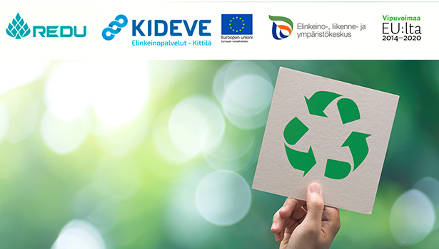 Hand holding recycle symbol on green bokeh background. eco and s